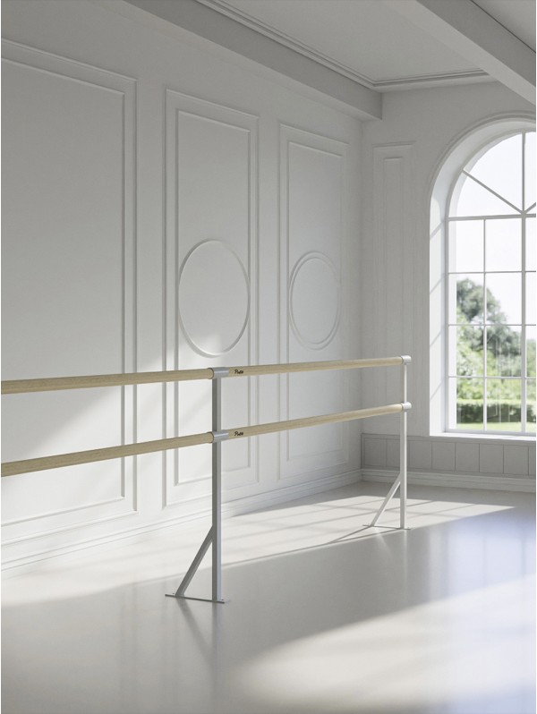 Modelo Perlik 14 Doble hilera de barra de ballet de suelo (blanco)
