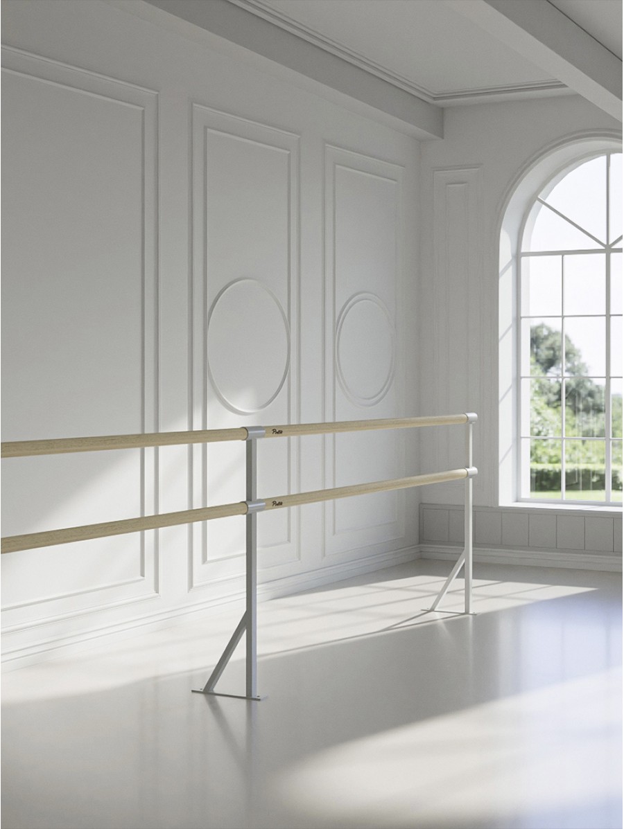 Model Perlik 14 Floor mounted ballet barre double row 