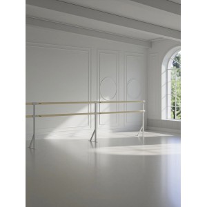 Modelo Perlik 14 Doble hilera de barra de ballet de suelo (blanco)