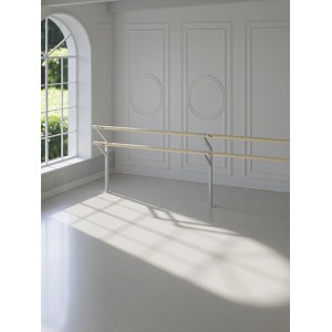 Modelo Perlik 16 Doble hilera de barra de ballet de suelo (blanco)