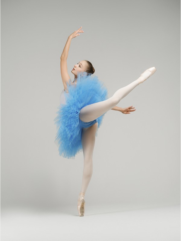 Tutu de ballet de répétition, 9 couches (bleu)