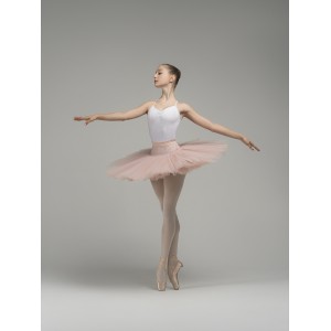 Tutú de ballet de ensayo, 9 capas (rosa pálido)