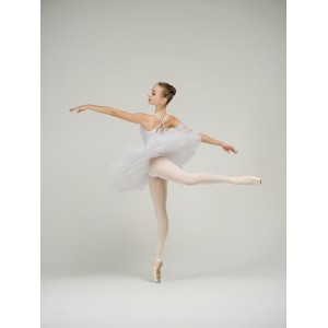 Tutú de ballet de ensayo, 9 capas (blanco)